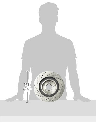 StopTech 227.47018L Brake Rotor Select Sport Drilled and Slotted; Front Left