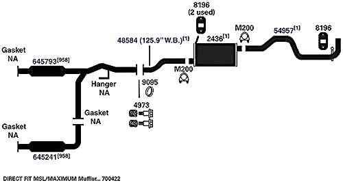 Exhaust Muffler AP Exhaust Products 2436