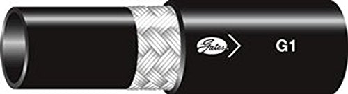 Gates REEL 8G1XLG Synthetic Rubber 1-Wire Braid Hose, SAE 100R1, Type S, 500' Length, 0.5" ID, 2325 Working PSI, 40°F to +212°F Temperature Range