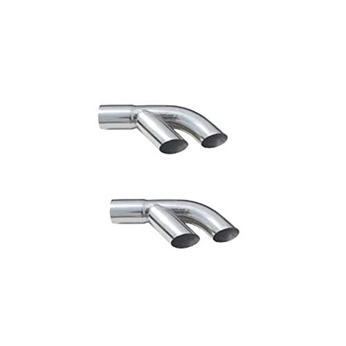 Pypes EVT13 Performance Exhaust: Exhaust Tail Pipe Tip Set 76-81 Pontiac Trans Am 3 in Inlet To Dual 3 in Split Outlet Slip-Fit Clamp On Pair