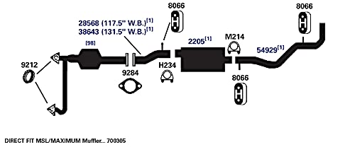 Exhaust Muffler AP Exhaust Products 700305