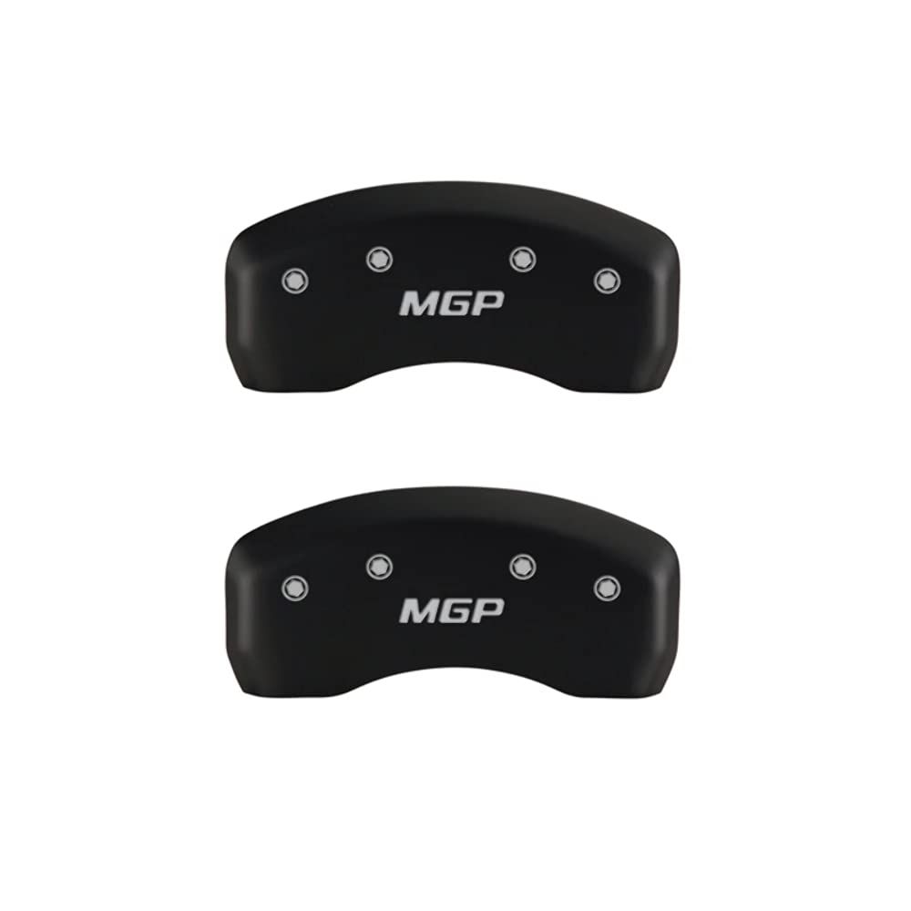 MGP 'MGP' Engraved Caliper Covers 37004SMGPRD with Red Powder Coat Finish and Silver Characters, (Set of 4)