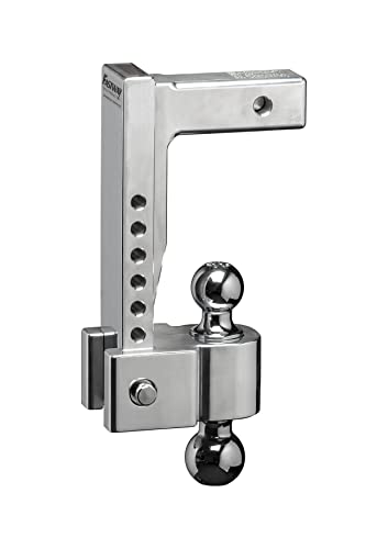 Fastway E Series Flash 42-00-2900 Adjustable Aluminum Ball Mount with 10 Inch Drop, 2 Inch Shank, and Chrome Plated Balls