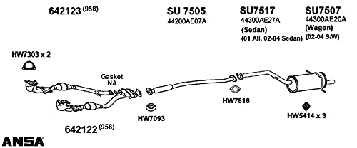 Exhaust Muffler Assembly New for Outback