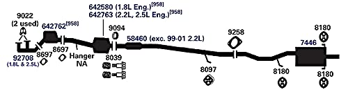 Exhaust Muffler AP Exhaust Products 7446