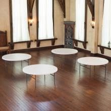 6 ft. Lifetime Round Tables | 22673 Tables | Plastic Banquet Furniture 12 Pack