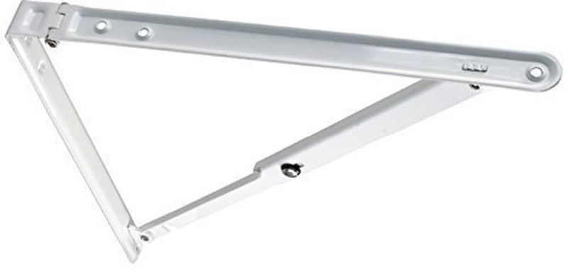 Folding Shelf Bracket JR Products 20725 - White, 12" x 12" x 16.50"