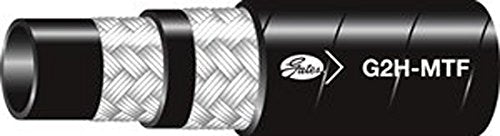 Gates Synthetic Rubber 32G2H-MTFXCTN Global High-Temp 2-Wire Braid Hose, Type AT, 100' Length, 2" ID, 1175 Working PSI, 40°F to +275°F Temperature Range
