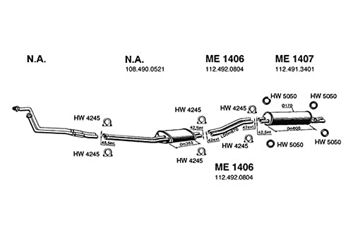 Rear Ansa ME1407 - Exhaust Muffler
