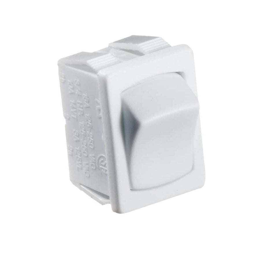 Rocker Switch RV Designer S435, 10 Amp, On / Off, SPST, White, DC Electrical