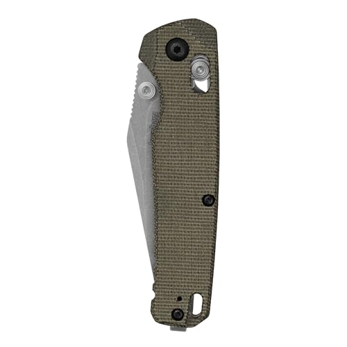 Kershaw Pocket Knife Bel Air, Olive Design, 3.05 Inch Stainless Steel Clip Point Blade, EDC with Assisted Opening, Reversible Carry, USA Made, Everyday Carry Pocket Knife for Men and Women