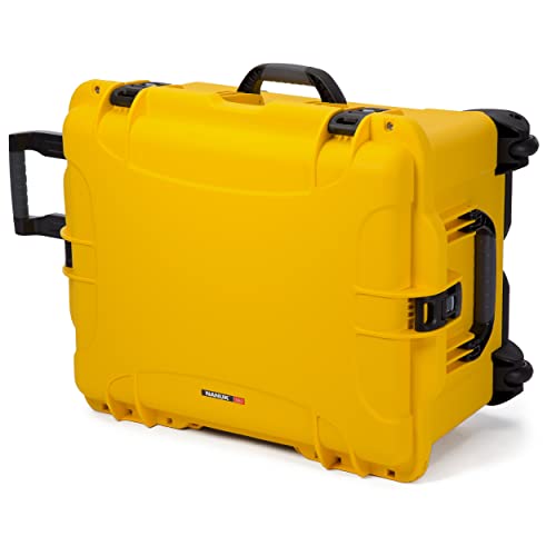 NANUK 960 Wheeled Series Lightweight NK-7 Resin Waterproof Hard Case with Padded Dividers and Lid Organizer, Yellow