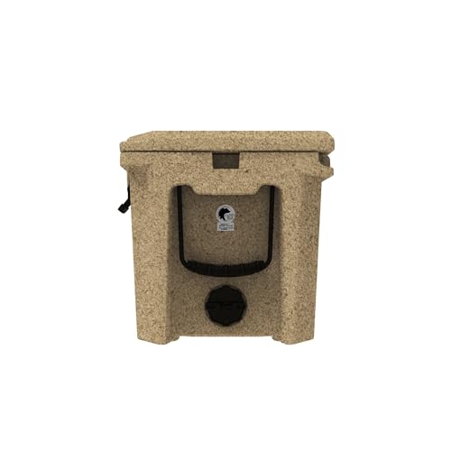 60 Cooler Grizzly | 60 qt Ice Chest Durable Rotomolded Insulated | Made in USA | Warranty for Life | For Beach Boat Camping Fishing Hunting | G60 | Sandstone
