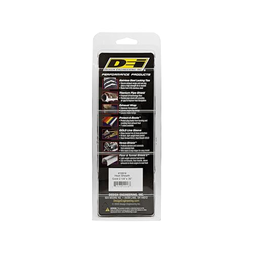 Heat Sheath Design Engineering 010918 Gold 2-1/4" I.D. x 36" Line Sleeving Hi-Temp Protection up to 800°F