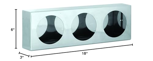 LB6183SST Buyers Products Triple Round Light Box, Stainless Steel, Designed for 4-Inch Round DOT Lights, Measures 3 x 6 x 18 Inches, Bolt or Weld Mounting Options for Trucks and Municipal Vehicles