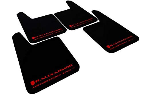 Rally Armor Universal MSpec Mud flap White logo MF20-MSUR-BK/WH