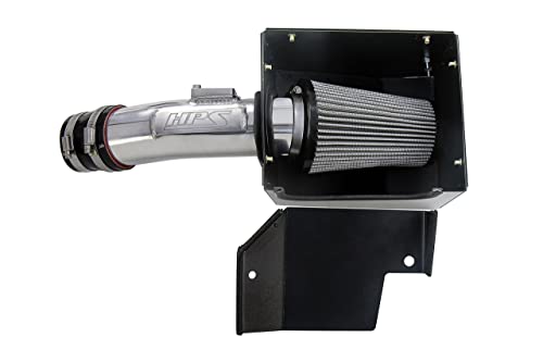 HPS Polished Performance Air Intake Kit with Heat Shield Compatible for 2018-2022 Honda Accord 1.5L Turbo, 827-406P