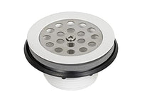Shower ICON 14864 Strainer, Plastic w/Grille, White, 1-1/2"