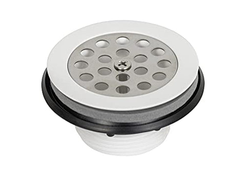 Shower ICON 14864 Strainer, Plastic w/Grille, White, 1-1/2"