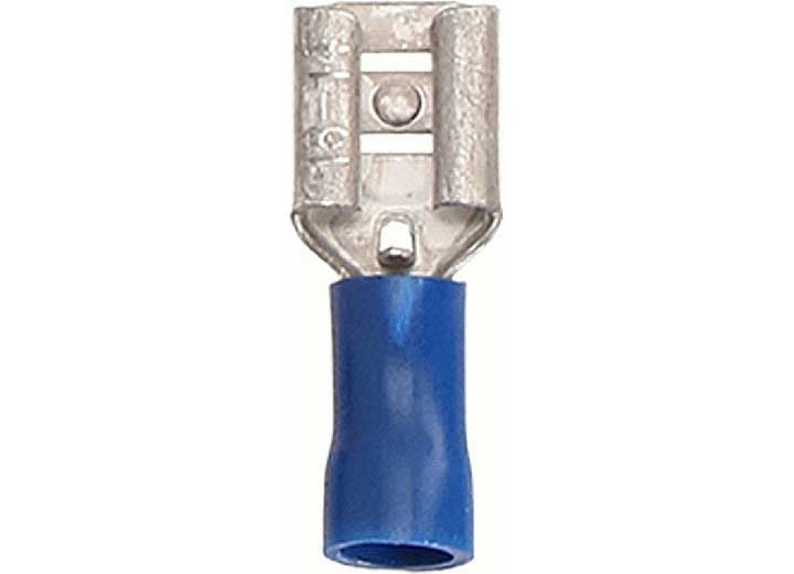 Install Bay 16/14 Gauge Vinyl Female Connector .250, Blue (100-Pack)