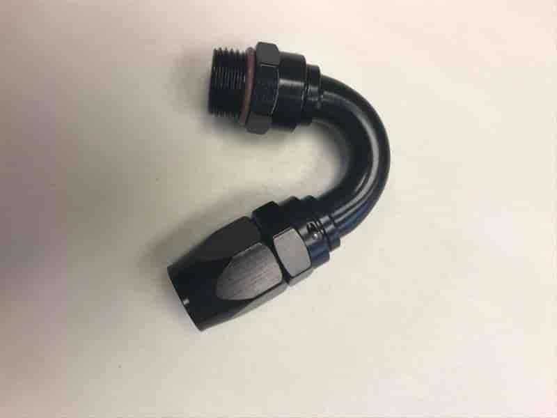 Black -10AN Male Rad. Fitting x 150 Degree Pro-Flow Hose End Fragola