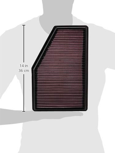 K&N High-Flow Original Engine Air Filter: Increase Power: Premium, Washable: Compatible with 2016-2025 Buick/Chevrolet/Cadillac: LaCrosse, Regal, XT4, Malibu, 33-5049