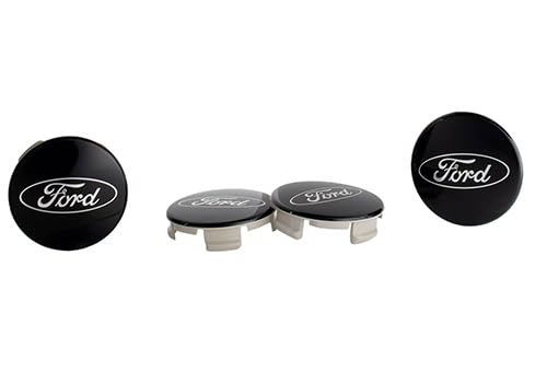 Black and Chrome Ford Truck/SUV Wheel Center Cap Kit for F-150 (4 Center Caps)