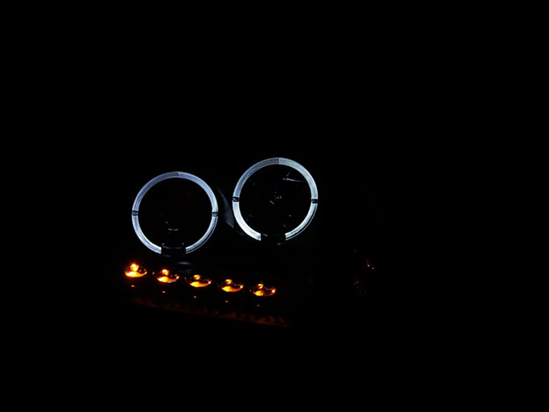 Headlight Assembly Anzo USA Clear Lens Pair CCFL Black