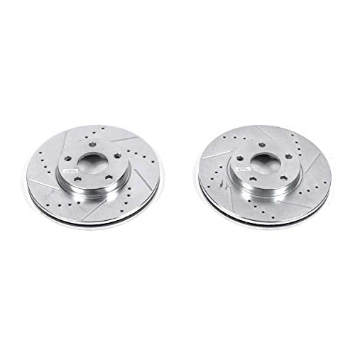 Power Stop AR85132XPR Evolution Front Drilled & Slotted Rotor Pair For Ford Transit Connect 2010-2013/Ford Transit Connect 2010-2013 [Vehicle Specific]