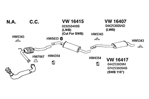 Muffler, Rear ANSA (VW16407)