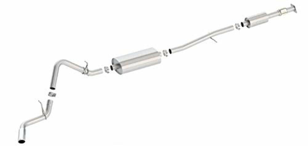 BORLA Cat-Back Sys. 140800 for '19-'23 Chevrolet Silverado 1500/GMC Sierra 1500 2.7L Turbo AT 2 & 4WD Ext. Cab 6' 7" Bed/Crew Cab 5' 9" Bed. O.E. Single Side Exit. Adapter 60708 For Crew Cab 6' 7" Bed