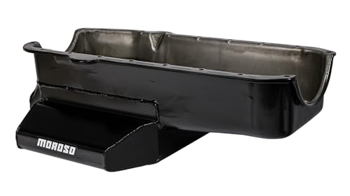 Moroso Steel 21812 Wet Sump Oil Pan, Fits Small Block Chevy Engines, 7 Quart Capacity