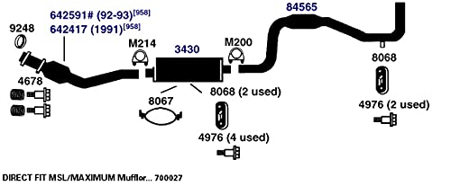Exhaust Muffler AP Exhaust Products 3430