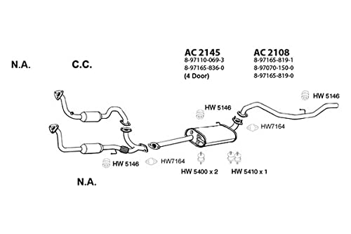 Exhaust Tailpipe Ansa AC2148