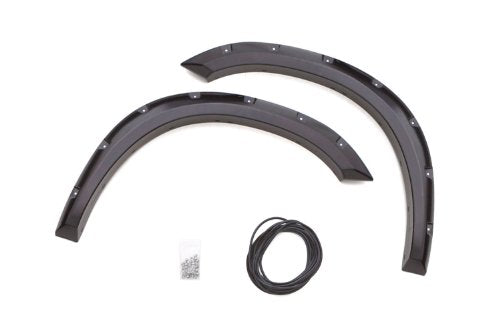 Lund Elite Series RX203TA Black Rivet Style Textured Front Fender Flare - 2 Piece