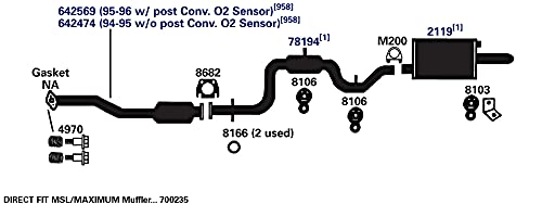 Exhaust Bolt/Spring AP Exhaust Products 4970