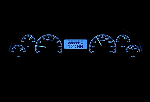 Black Alloy Style Face w/Blue Display Compatible with 1994-96 Chevy Caprice/Impala SS VHX System