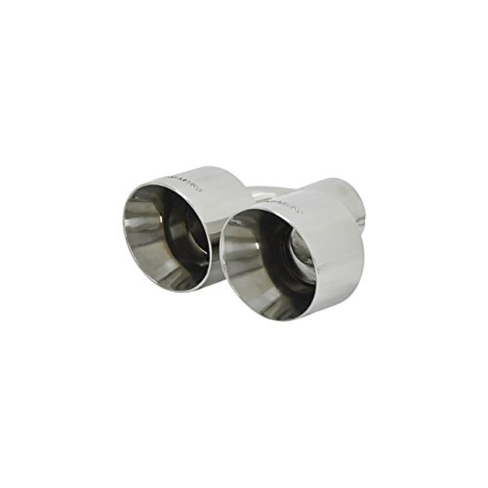 Flowmaster Exhaust Tip Dual 4 Inch Polished Angle Cut 304 Stainless Steel Fits 2.50 Inch Tubing Weld on