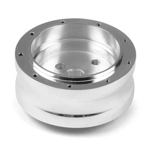 Polished Nine Bolt Billet Aluminum Steering Wheel HUB Adapter for '82-'84 Ford Non-AIRBAG with NO Contact Ring