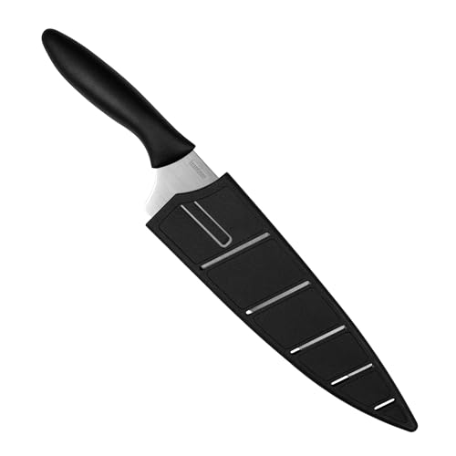 8-Inch Kershaw Chef Knife - All-Purpose Stainless Steel Kitchen Knife with Razor Sharp Blade and Comfortable Polypropylene Handle, Includes Sheath