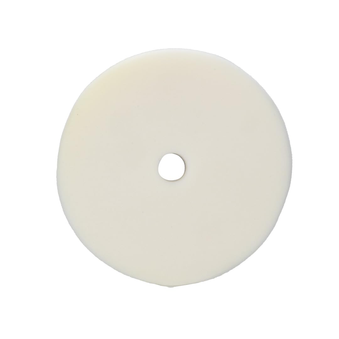 Maxshine 6.2" High Pro Universal White Finishing Foam Pad – Compatible with DA & Rotary Polishers – Professional Pad for Cutting, Polishing & Finishing – Bendable, Washable & Reusable