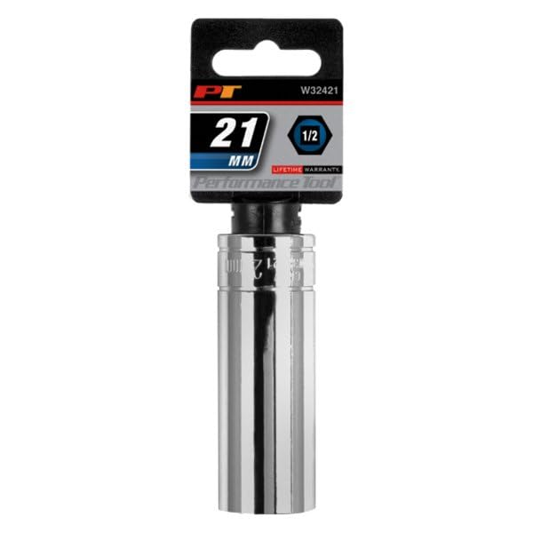W32421 Performance Tool 1/2 Drive 6-Point Socket, 21mm