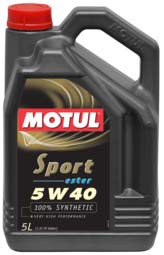 5 Liter Motul USA 105700 Sport 5W40 Synthetic Engine Oil - Pack of 4