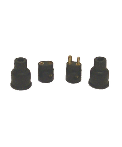 Sierra International TC43604 2-Pole Round Polarized Connector Set One Trailer Side & One Tow Vehicle Side Two Soft Pliable Rubber Caps