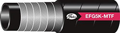 Gates Synthetic Rubber 16EFG5K-MTFXLL Spiral Wire Hose, SAE 100R13, MegaTuff Cover, 200' Length, 1" ID, 5000 Working PSI, 40°F to +250°F Temperature Range