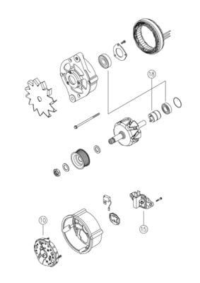 Alternator MAHLE Compatible with MAN MERCEDES DAF VOLVO SCANIA RENAULT ERF IVECO Ecl 854300