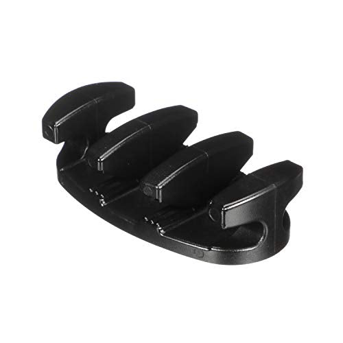 Attwood Zig-Zag Cleats 11926-7, 3 ½ Inches Long, Nylon, Black, for Rope Up to 3/8-Inch Diameter, Drilled for 2 Fasteners, Pair