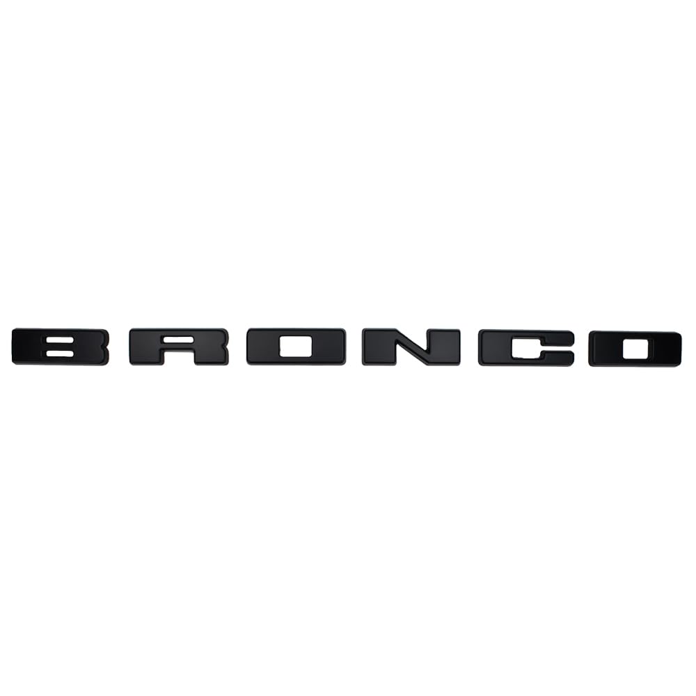 Ford Bronco Genuine OEM Lettering Overlay Kit for Ford Bronco | Matte Black Finish with Easy Installation | M1447BLMB
