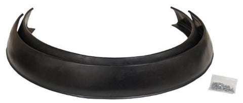 Flexy Flares Pacer Performance Black 4-1/4" x 58" Xtra Wide No Lip Side Mount Rubber Fender Extension Kit - 2 Piece