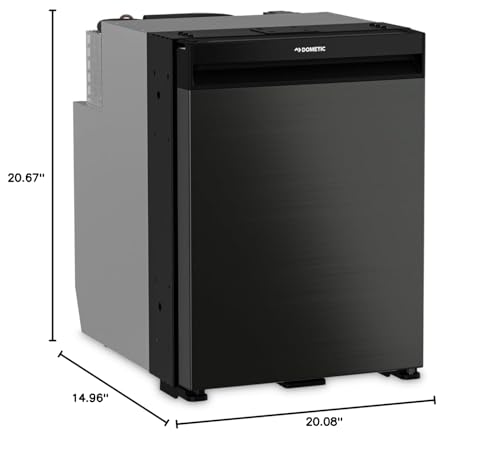 Dometic NRX50E, Refrigerator/Freezer Compressor, Economy, DC Only, 50 Liter, Black Door, Ships without Frame